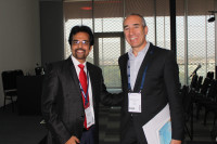 DR HARUN UR RASHID from Bangladesh and DR MICHAEL ASSOULINE, from France at the XXXII Congress of the Europian Society of Cataract and Refractive